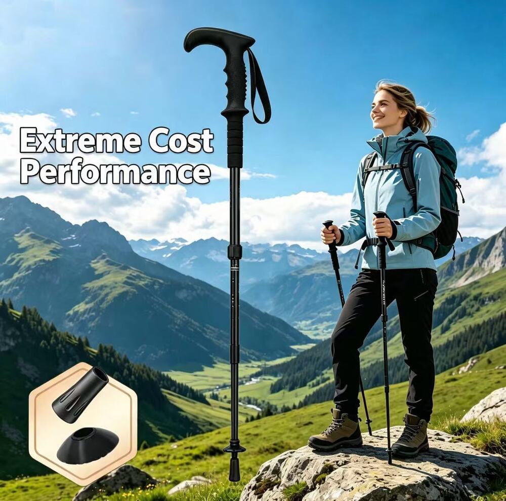 Lightweight Telescopic Trekking Pole | Anti-slip Aluminum Hiking Walking Stick